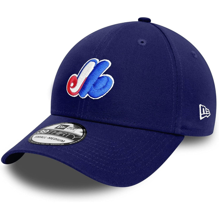 Кепка бейсболка New Era MLB 39Thirty, блакитна, логотип команди, унісекс (L-XL, Montreal Expos #31578)