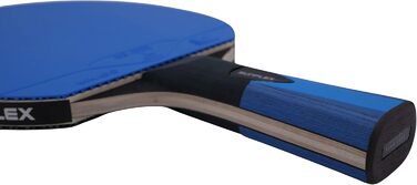 Професійна ракетка для настільного тенісу Sunflex Color COMP B45, ITTF, синя накладка, увігнута ручка
