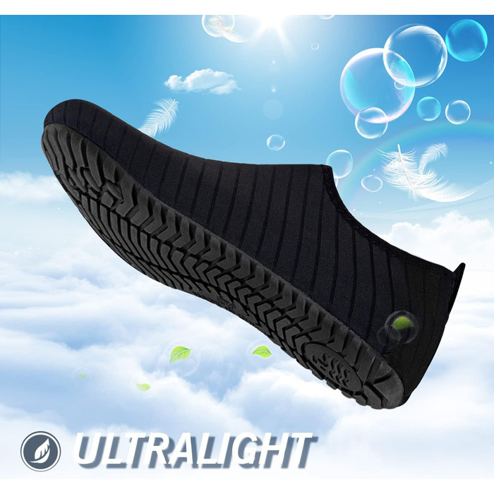 Водні черевики WateLves для жінок, чоловіків та дітей. Швидковисихаючі аквашузи для плавання, пляжу та серфінгу. Розмір 44/45 EU.