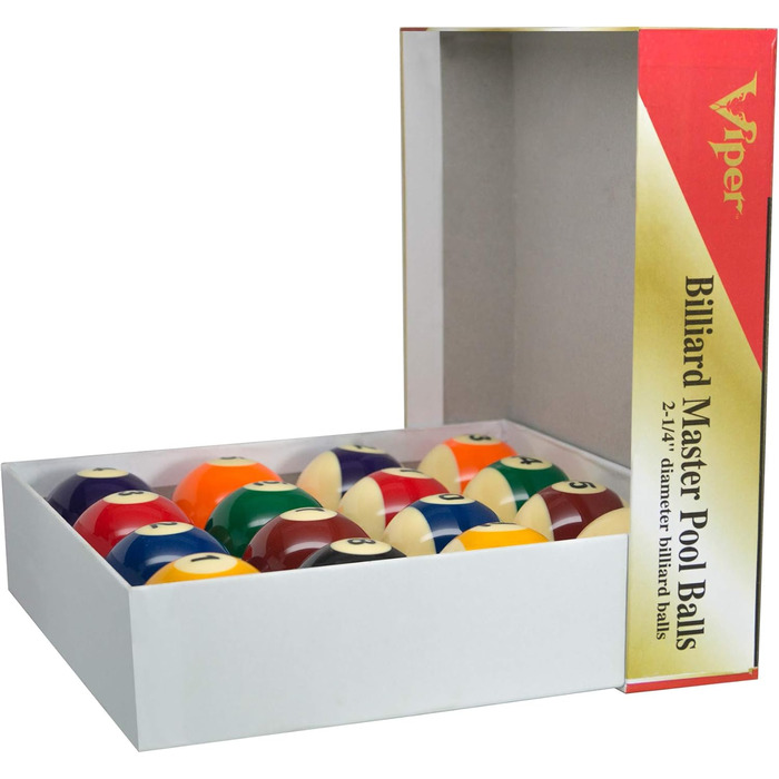 Набір для більяру Viper Billiard Master 2–1/10,2 cm: 16 шарів, повний комплект