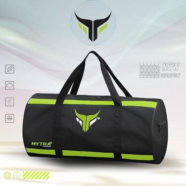 Mytra Fusion спортивна сумка для тренувань з регульованим плечовим ременем, для чоловіків і жінок, дорожня, спортивна, чорна/зелена
