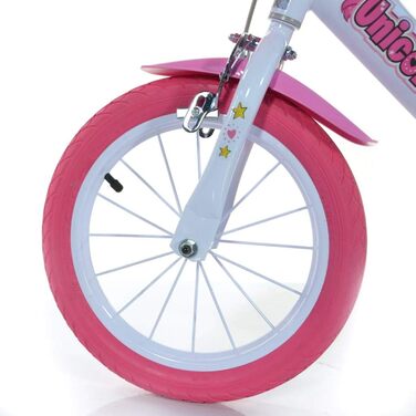 Дитячий велосипед Dino Bikes 144R-UN Einhorn, білий/рожевий, одношвидкісний