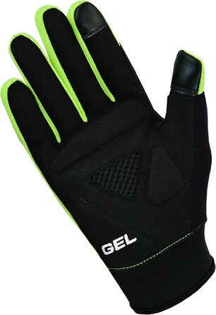 Велосипедні рукавички Sikma жовтого кольору, повний палець, з гелевою підкладкою, вітронепроникні, сумісні з сенсорними екранами, розмір L