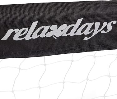 Футбольні ворота Relaxdays для саду, 2 шт, для дітей і дорослих, 110x150x75 см, металеві, міцні, чорні