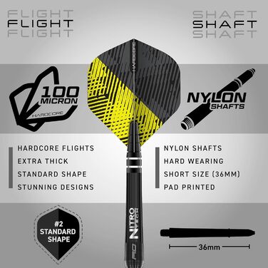 Преміум набір дартсів Red Dragon Razor Edge Elite з вольфраму з оперенням та стрижнями