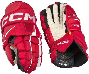 Хокейні рукавички CCM Tacks XF Pro Senior червоно-білі, 15 дюймів