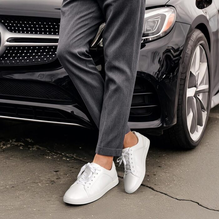 Чоловічі повсякденні кросівки Bruno Marc Casual Sneaker — легке низьке взуття, дихаючі та зручні, класичний дизайн, білі, розмір 44 EU