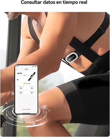 Пульсометр iGPSPORT HR40 Bluetooth ANT+ з нагрудним датчиком для бігу, велоспорту, фітнесу, сумісний з Garmin, Polar, Wahoo (білий)