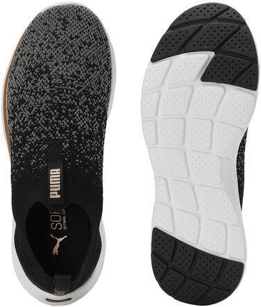 Жіночі кросівки PUMA Softride Remi для бігу та повсякденного носіння, 41 EU, чорний, золотий, темно-сірий