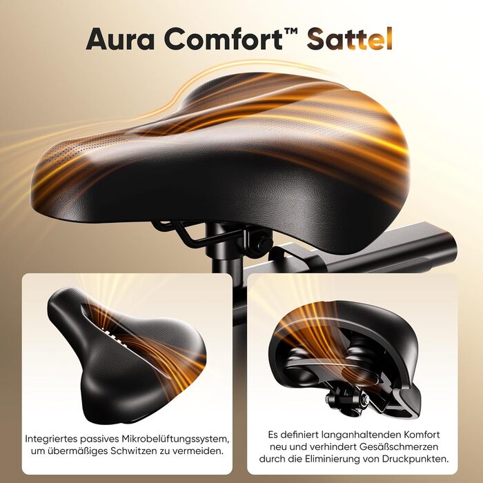 Велотренажер 2026 NEUE з регулюванням опору, LED-дисплеєм, дихаючим сидінням та датчиком пульсу. Spinning bike для дому, максимальне навантаження 150 кг