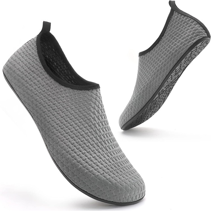 Чоловічі та жіночі аквашузи для плавання та відпочинку на пляжі LueDka, швидко сохнуть, неслизькі, розмір 34-48, сірий