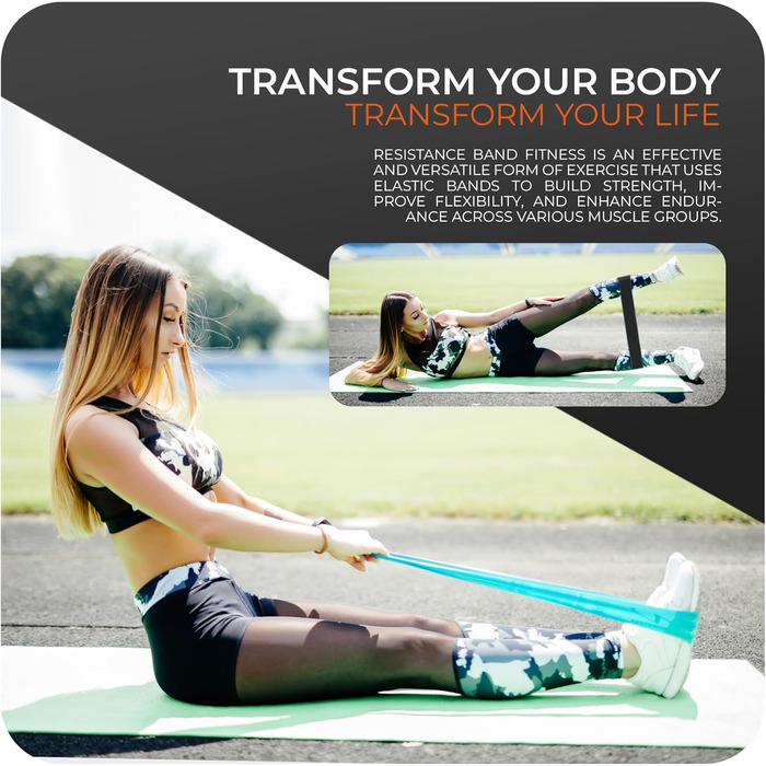 Фітнес-еластичні стрічки з 5 рівнями опору, латексні фітнес-стрічки з сумкою, для м'язів, пілатесу, йоги вдома, в спортзалі, для тренувань. Королівський фіолетовий колір для різного опору (багатобарвні).