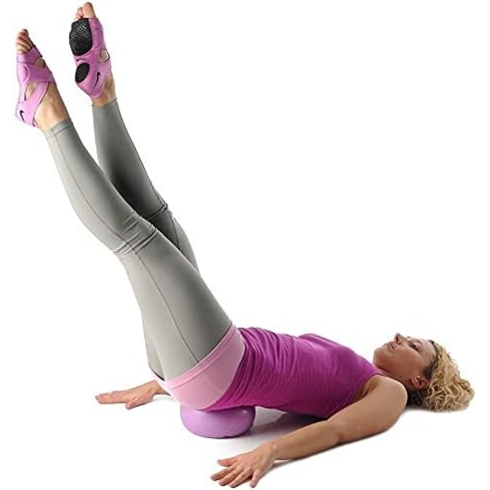 Фітнес м'яч Pilates MAXAFE 15,2 см, синій, спеціальна фіолетова серія