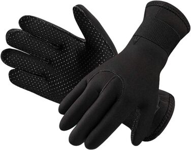 IPENNY Рукавички для дайвінгу з неопрену, 3 мм, чорні, антиковзаючі, для дайвінгу, серфінгу, плавання, снорклінгу, веслування, каякінгу, теплі рукавички для дорослих та підлітків