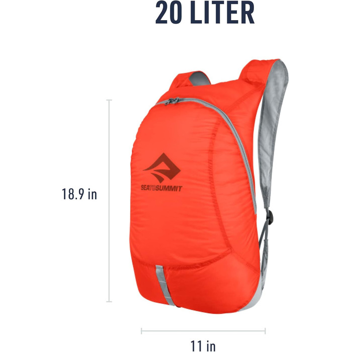 Sea to Summit Ultra-Sil ультралегкий водовідштовхувальний рюкзак 20 л з Cordura 30D, складний, для подорожей, помаранчевий