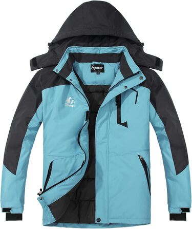 Жіноча водонепроникна куртка-дощовик Spmor, легка, вітрозахисна, з капюшоном, світло-блакитна