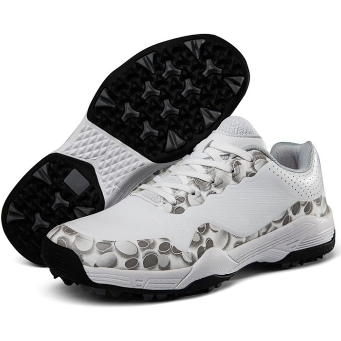 Гольф-взуття для чоловіків та жінок. Водонепроникні, дихаючі гольф-туфлі з шипами. Зручне спортивне взуття 36-46 EU (Білий, 36 EU)