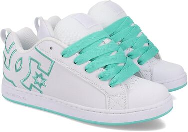 Жіночі кросівки DC Shoes Court Graffik, білий, рожевий, блакитний (39 EU, Aqua)