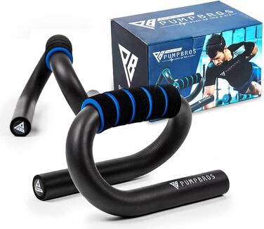 Преміум упори для віджимань Pump Bros, 2 шт, нековзні паралети, ергономічний дизайн, захист для зап'ясть, для домашнього тренажерного залу, кросфіту, каллістеніки