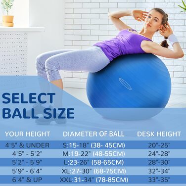 Гімнастичний м'яч BalanceFrom, антивибуховий, нековзний, з насосом, 90 г вантажопідйомність