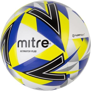 Футбольний м'яч Mitre Ultimatch розмір 4, підвищений контроль, зносостійкість, точність, біло-синій