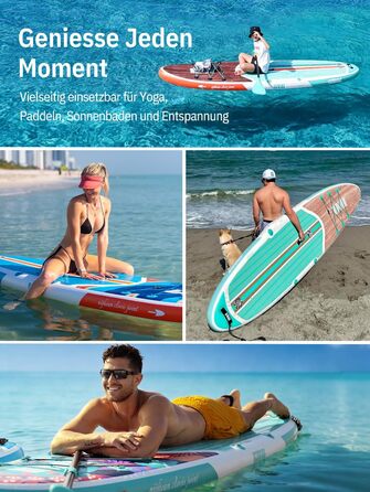 Надувне SUP-борд Niphean Stand Up Paddling з сидінням та аксесуарами, 320 см, для 2 осіб, 200 кг, Oceanic Current з StabilTrac-фіном