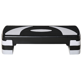 Сходи для аеробіки, 3 сходи, регульована висота, 80 x 31 x 20 см, чорний+сірий