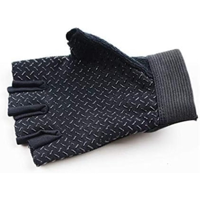 Дитячі велосипедні рукавички Long Keeper - півпальчикові, для катання на велосипеді, скейтборді, ролерблейдах, чорні