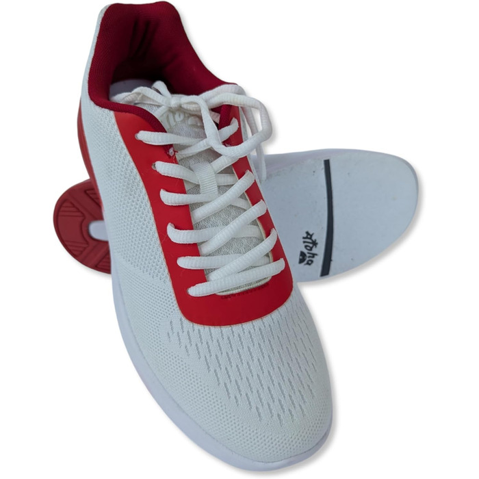 Взуття для боулінгу Aloha HexaGo – для жінок, чоловіків та підлітків – для правші та лівші (45 EU, білий/червоний)