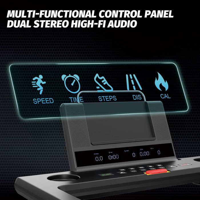 Біговий тренажер BOTORRO R5PRO для дому, складаний, LED дисплей, Bluetooth, максимальне навантаження 136 кг, автоматичний нахил до 18%