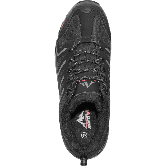 Чоловічі водонепроникні трекінгові черевики NORTIV 48 EU (широкі) - чорний, темно-сірий