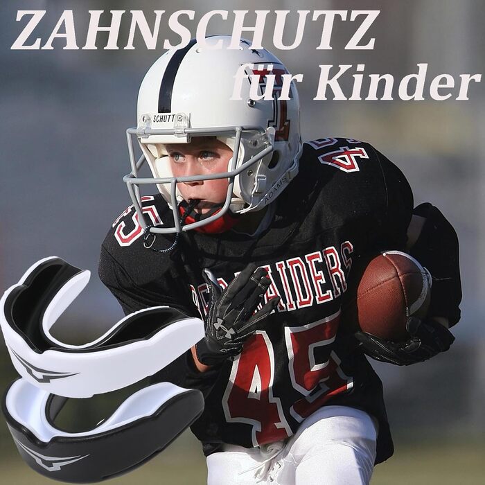 Захист зубів для дітей (2 шт.) - спортивний капу для хокею, кікбоксингу, регбі, футболу, боксу - міцний захист, CE (6-10 років)