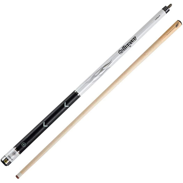 Більярдний кий COLLAPSAR R Serie 147 см, 2-секційний, з ручкою з PU, кленова деревина, білий, 19.5OZ