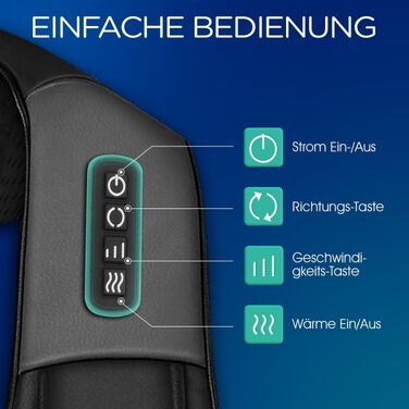 Масажер для шиї та плечей VOYOR-HEALTH PJ100 з інфрачервоним підігрівом, 4D Shiatsu масаж для спини та попереку, універсальний для дому, авто та офісу, чорний