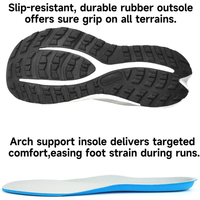 Кросівки для бігу широкі чоловічі/жіночі, зручні, дихаючі, спортивні, розмір 37-47 (41 EU, сірий)