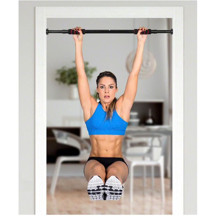 Розсувний турнік Sport-Tec Pull-Up 4.0 для дверного отвору, чорний, 63-101 см