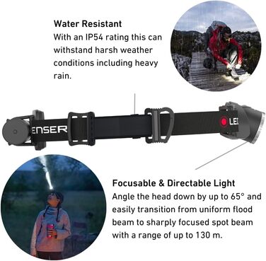Ledlenser H8R SE - ліхтар налобний LED, 700 люмен, перезарядна, дальність 170 м, 70 годин роботи, комплект з акумулятором, чохлом та USB кабелем