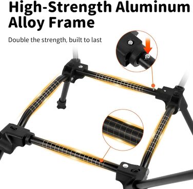 Зручний складаний стул для кемпінгу BeLeEv з 2 кишенями, легкий та компактний, для відпочинку на природі, риболовлі, фестивалів, трекінгу та пляжу