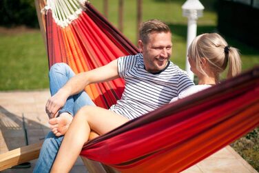 Гамак AMAZONAS Paradiso XXL Комфортний, теракотовий, ручної роботи (Бразилія), 250x175 см, до 200 кг, для одного користувача