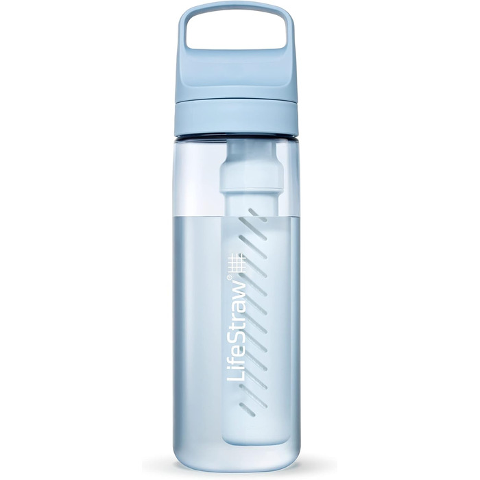 Фільтрована пляшка LifeStraw Go без BPA для води, подорожей і щоденного використання — очищення від бактерій, паразитів, мікропластику, покращення смаку