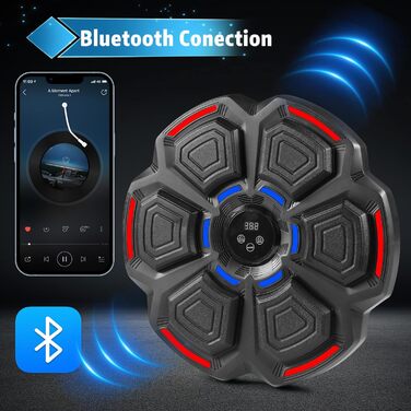 Боксерський тренажер Forhome з LED-підсвіткою та Bluetooth, професійний настінний, з рукавичками, 9 режимів швидкості та лічильник