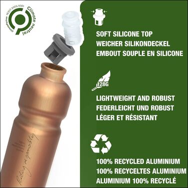 Пляшка для води SIGG 0,75 л, алюмінієва, спортивна, Move MyPlanet, сертифікована KlimaPartner, надлегка, без BPA, мідна, вироблено у Швейцарії