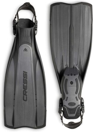 Ласти Cressi Pro Light відкритий п'ятка S/M (40/41) чорні/сріблясті для дайвінгу