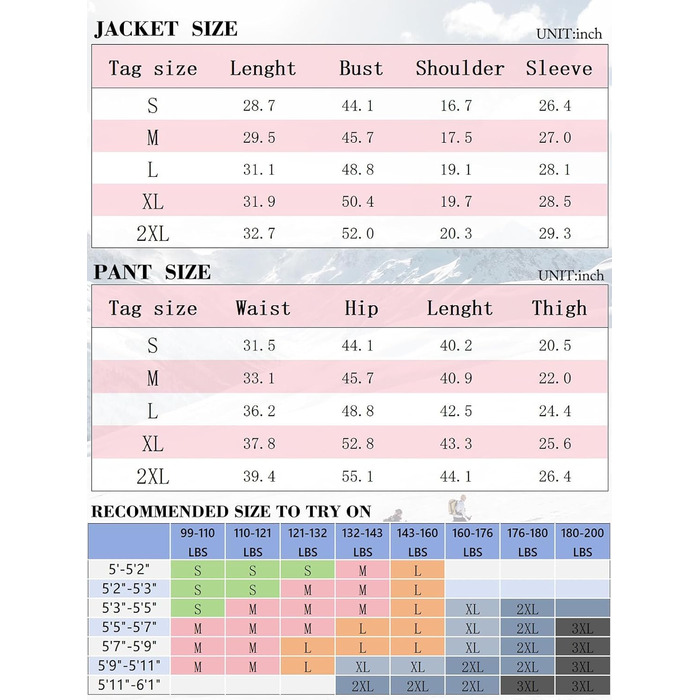 Водонепроникний комплект лижного костюма Odische (Турквіс та Чорний, L)