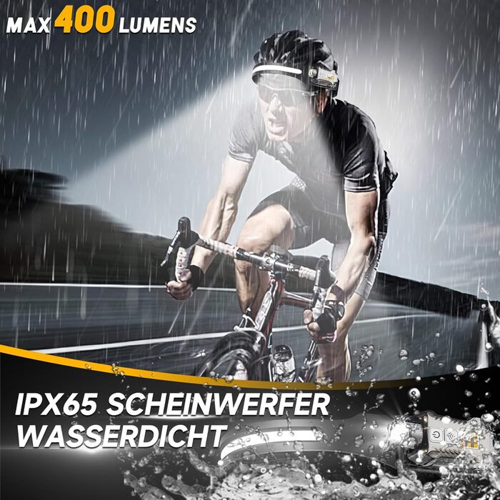 Налобний ліхтар Foleto, 2 шт., перезаряджається, 230° світловий потік, знімається, з датчиком руху, 9 режимів для кемпінгу, риболовлі, бігу та хайкінгу