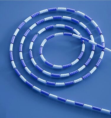 Скакалка для фітнесу Cafurty з м'якими намистинами, без спутанню, регульована довжина, 9.8 футів (блакитна)