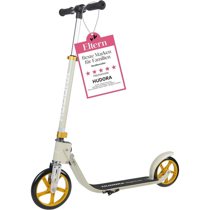 Самокат HUDORA BigWheel 215 алюмінієвий, до 100 кг, складаний, регульований, для дітей, підлітків та дорослих