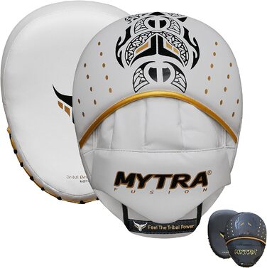 Mytra Fusion Box Pratzen - Рукавички для ударів Mytra Fusion Box, білі. Ідеально для боксу, муай-тай та інших видів єдиноборств.