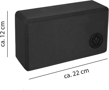 Набір блоків для йоги та пілатеса VonBueren, EVA піна, антрацит, 22 x 12 x 7,5 см, 4 шт.