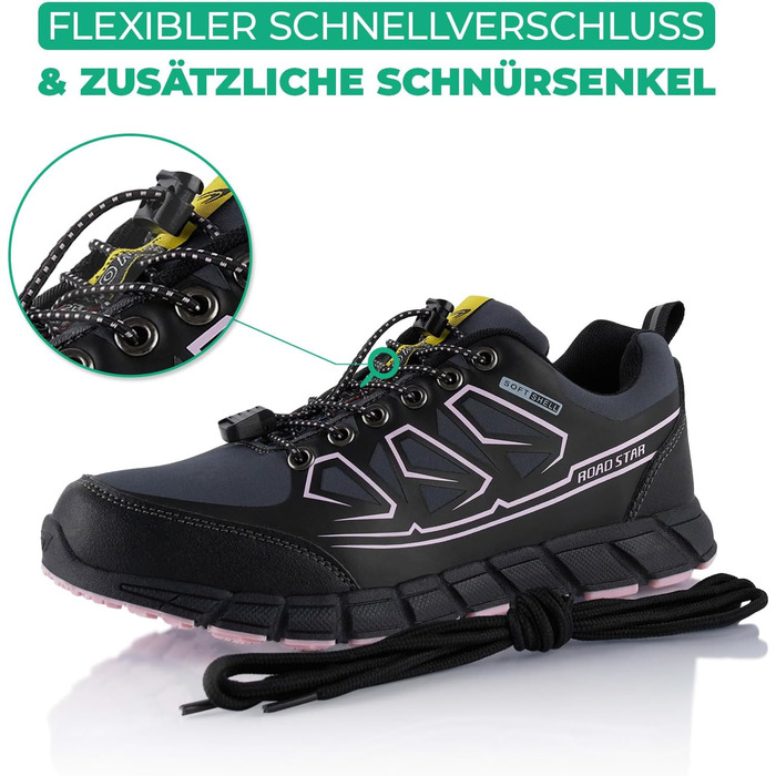 Черевики для хайкінгу та трекінгу Softshell для жінок та чоловіків. Хайкінг, трекінг, біг по пересіченій місцевості. Кольори: синій, зелений. Розміри: 41 EU, чорний, рожевий